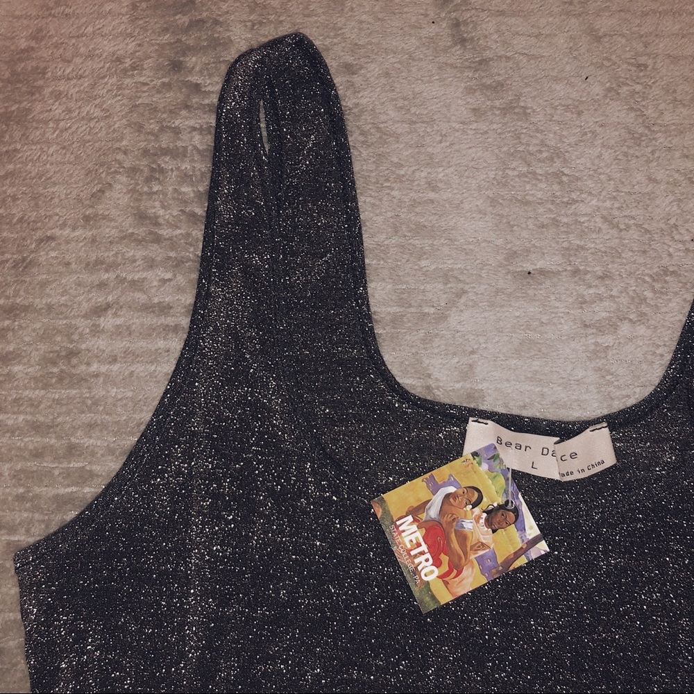 NWT sparkly cropped tank